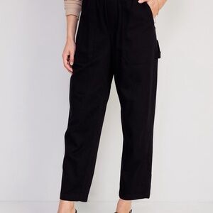 Old Navy Women's High Waisted Pulla Utility Pants Black